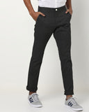 Texture Chino Cotton Stretchable Dark Grey Pant 34 ( Cross Pockets ) A K Company