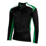 VX3 Fortis Half Zip Sweat Shirts JET Black WITH Emerald/White LINE