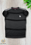3 Strip Twinset Black Summer TrackSuits
