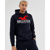 MEN'S PRINT LOGO & APPLIQUE HOLLISTER CALIFORNIA NAVY BLUE HOODIE - Delazava