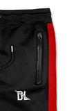 Four Panel Jet Black With Red & Yellow Zipper Trouser Flees