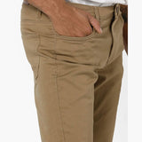 5-POCKET LIGHT BROWN CHINO COTTON SOFT STRETCHABLE COMFORT MENS PANT - Delazava