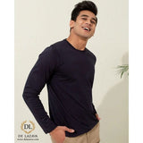 NAVY BLUE ROUND NECK FULL SLEEVE T-SHIRT