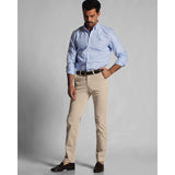 LIGHT CAMEL CHINO COTTON SOFT STRETCHABLE COMFORT MEN'S PANTS - Delazava