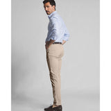 LIGHT CAMEL CHINO COTTON SOFT STRETCHABLE COMFORT MEN'S PANTS - Delazava