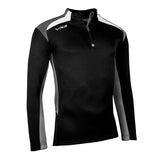 Fortis Half Zip VX3 Sweat JET Black WITH Dark-Grey/White LINE Sweat Shirts - Delazava
