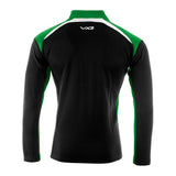 VX3 Fortis Half Zip Sweat Shirts JET Black WITH Emerald/White LINE - Delazava