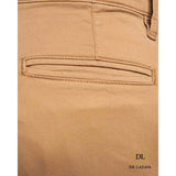 Mid Brown Stretchable Chino 4-Pocket Cotton Comfort Men's Pant 27 (CROSS POCKET) AK - Delazava