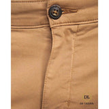 Mid Brown Stretchable Chino 4-Pocket Cotton Comfort Men's Pant 27 (CROSS POCKET) AK - Delazava