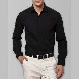 Black Formal Shirt Regular Fit - Delazava