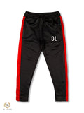 Will Dream Quickdry Jet Black with Bright Red panel Zipper Flees Track Suits