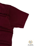 TIME PRINTED ROUND NECK MAROON T-SHIRT