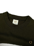 C-K PRINTED ROUND NECK OLIVE GREEN T-SHIRS