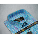 Whte & Blue Lines Formal Shirt Regular Fit - Delazava