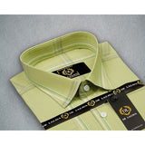 Light Green With Multi Lines  Formal Shirt Regular Fit 08 - Delazava