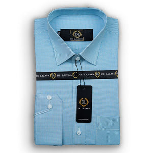 Blue & white Lines Formal Shirt Regular Fit 11 - Delazava