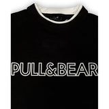 Crew Neck PULL & BEAR MEN'S SLIM FIT BLACK Sweat Shirts - Delazava