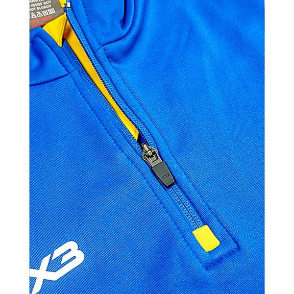 VX3 Fortis Half Zip Sweat Shirts Royal blue/Yellow line - Delazava