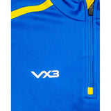 VX3 Fortis Half Zip Sweat Shirts Royal blue/Yellow line - Delazava
