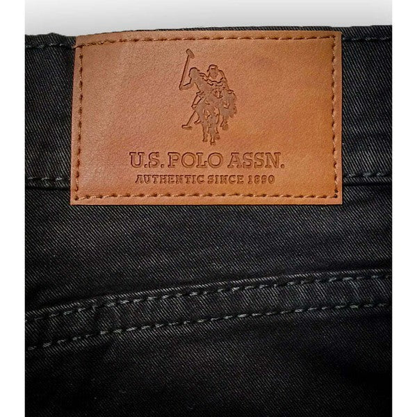 US PO LO Black Chino Cotton Stretchable Comfort Men's Pant 5 Pocket 31 - Delazava
