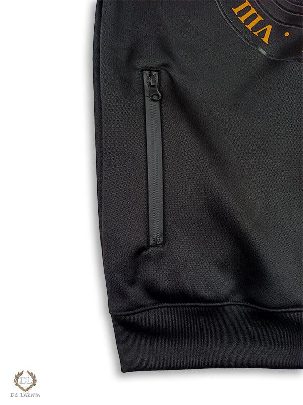 Ver Print Quickdry jet Black Zipper Track Suits